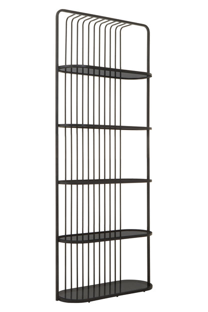 Valencia Five Tier Black Shelf Unit