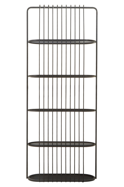 Valencia Five Tier Black Shelf Unit