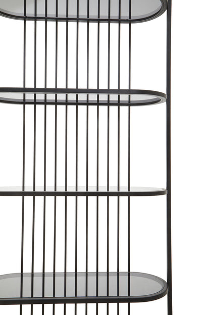 Valencia Five Tier Black Shelf Unit