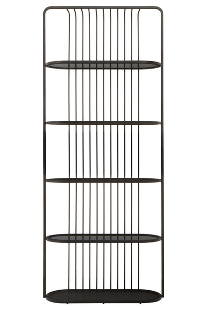 Valencia Five Tier Black Shelf Unit