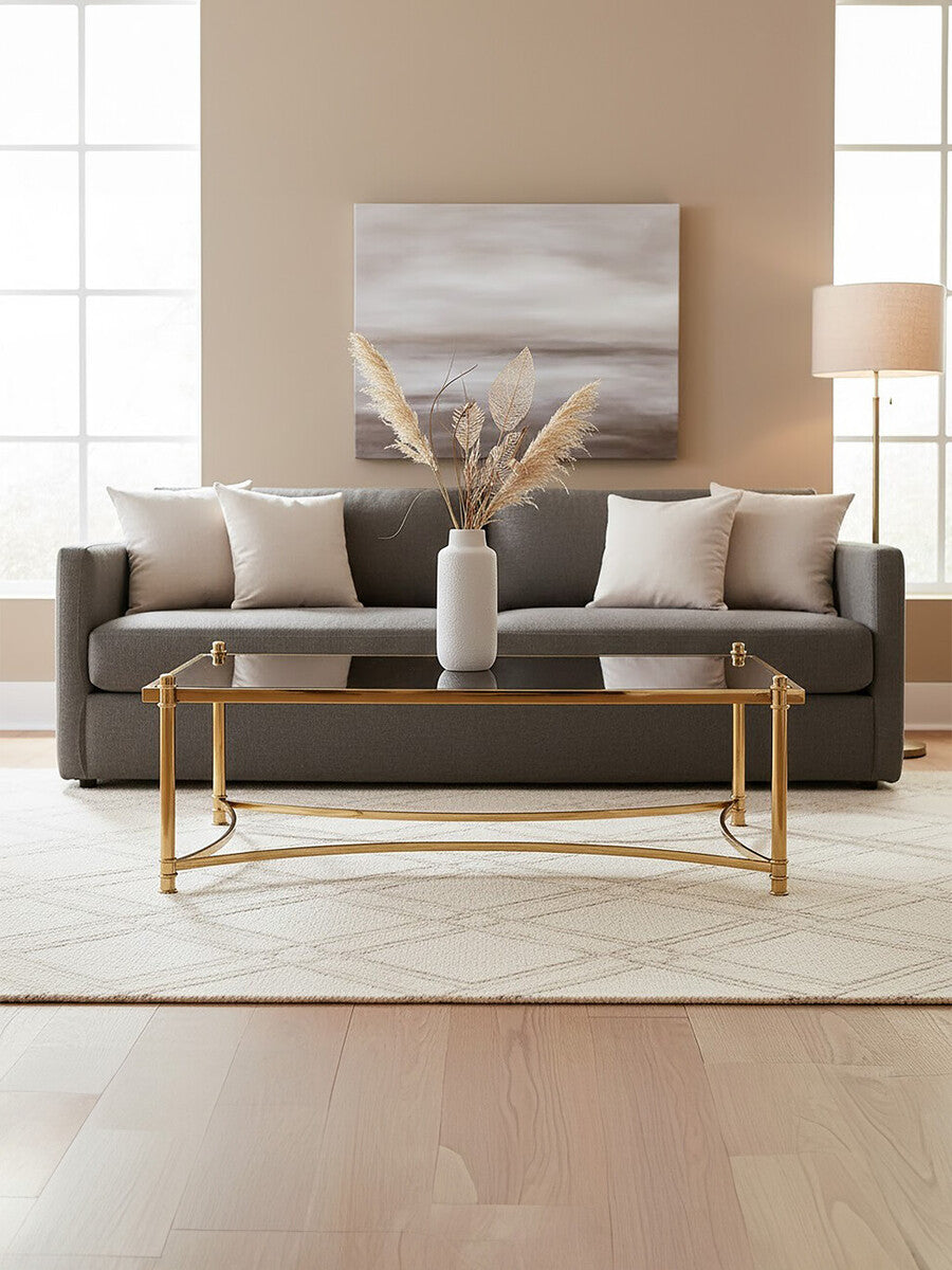 Monaco Rectangular Coffee Table with Glass 