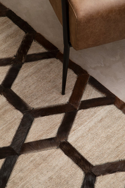 Harrogate Brown Leather Chair With Tapered Back