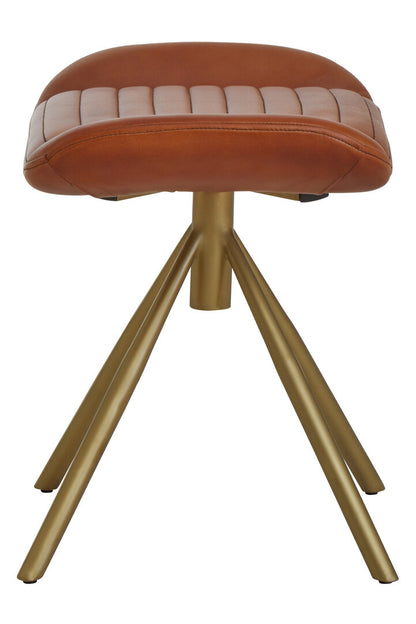 Verona Tan Leather Footstool