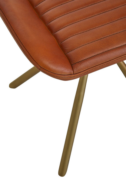 Verona Tan Leather Footstool