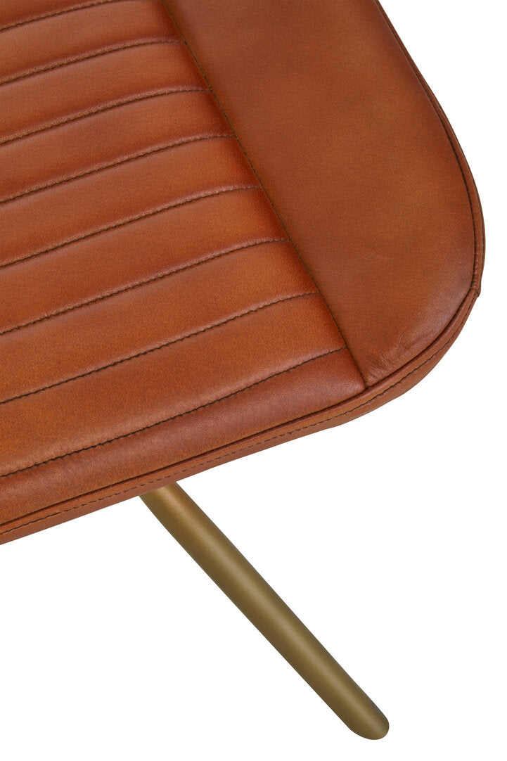 Verona Tan Leather Footstool