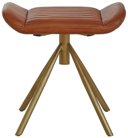 Verona Leather Footstool Tan 