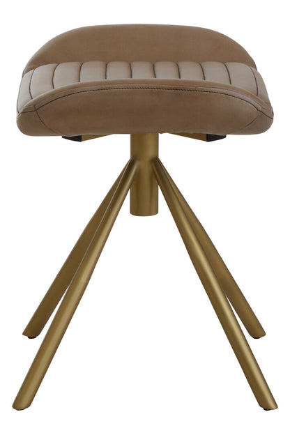 Verona Grey Leather Footstool