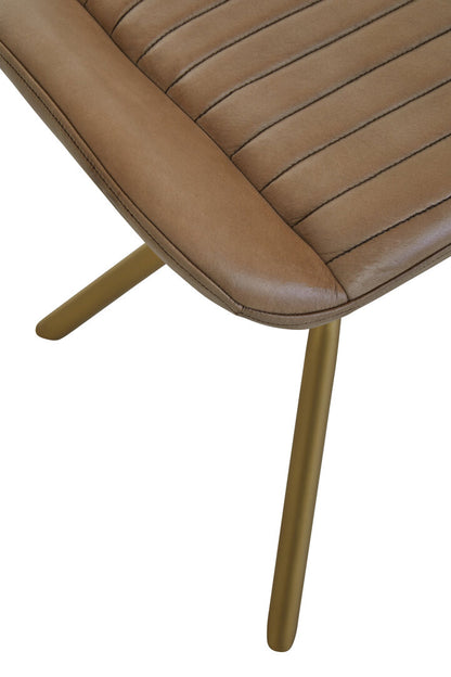 Verona Grey Leather Footstool