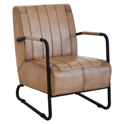 Verona Grey Leather Armchair