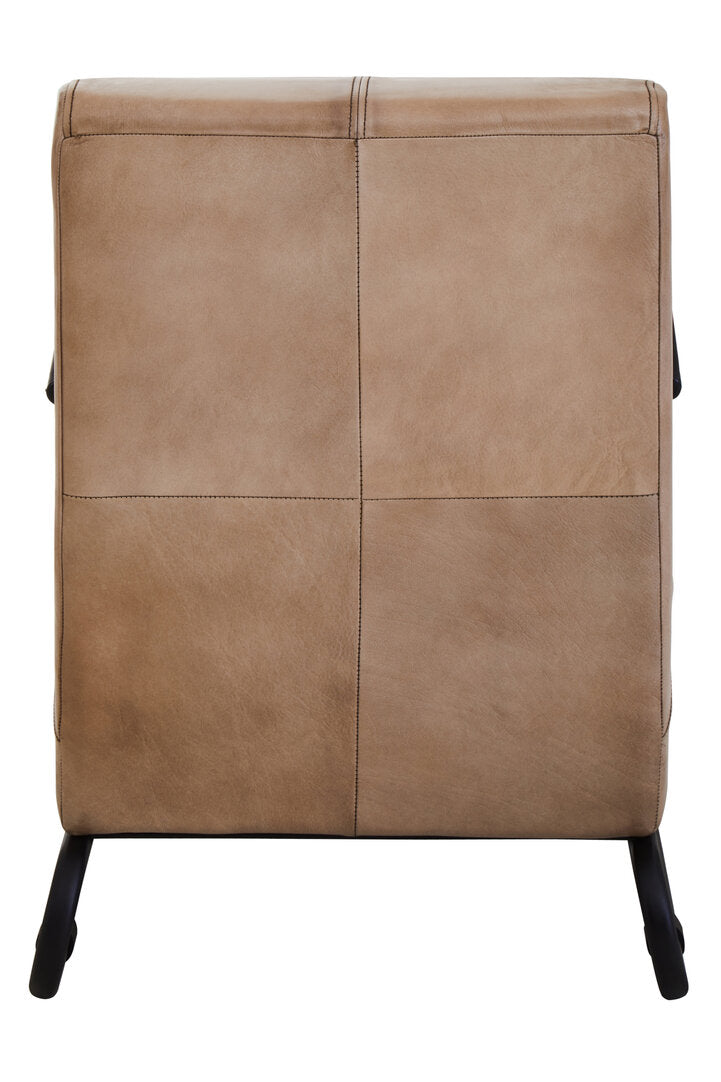 Verona Grey Leather Armchair