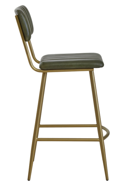 Verona Green Leather Bar Chair