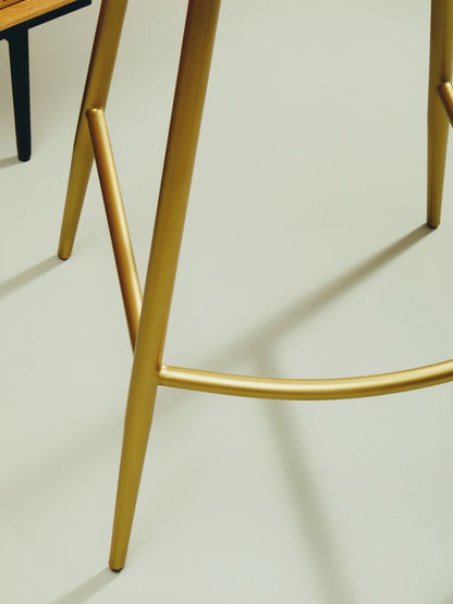 Verona Green Leather Bar Chair