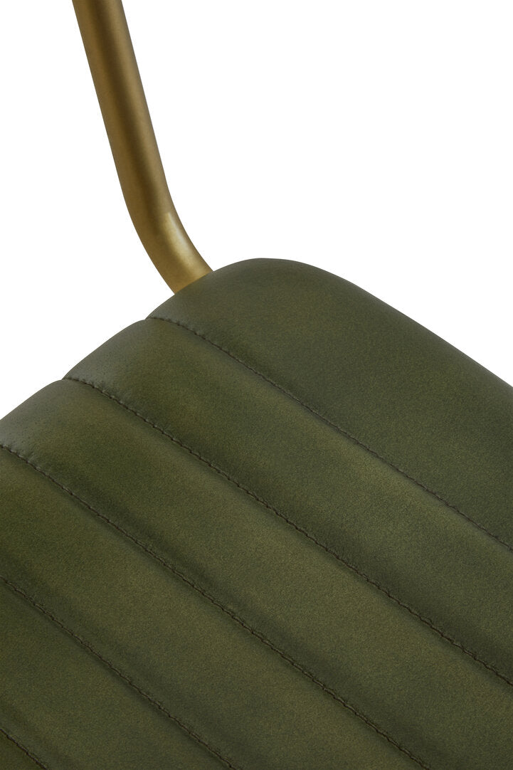Verona Green Leather Bar Chair