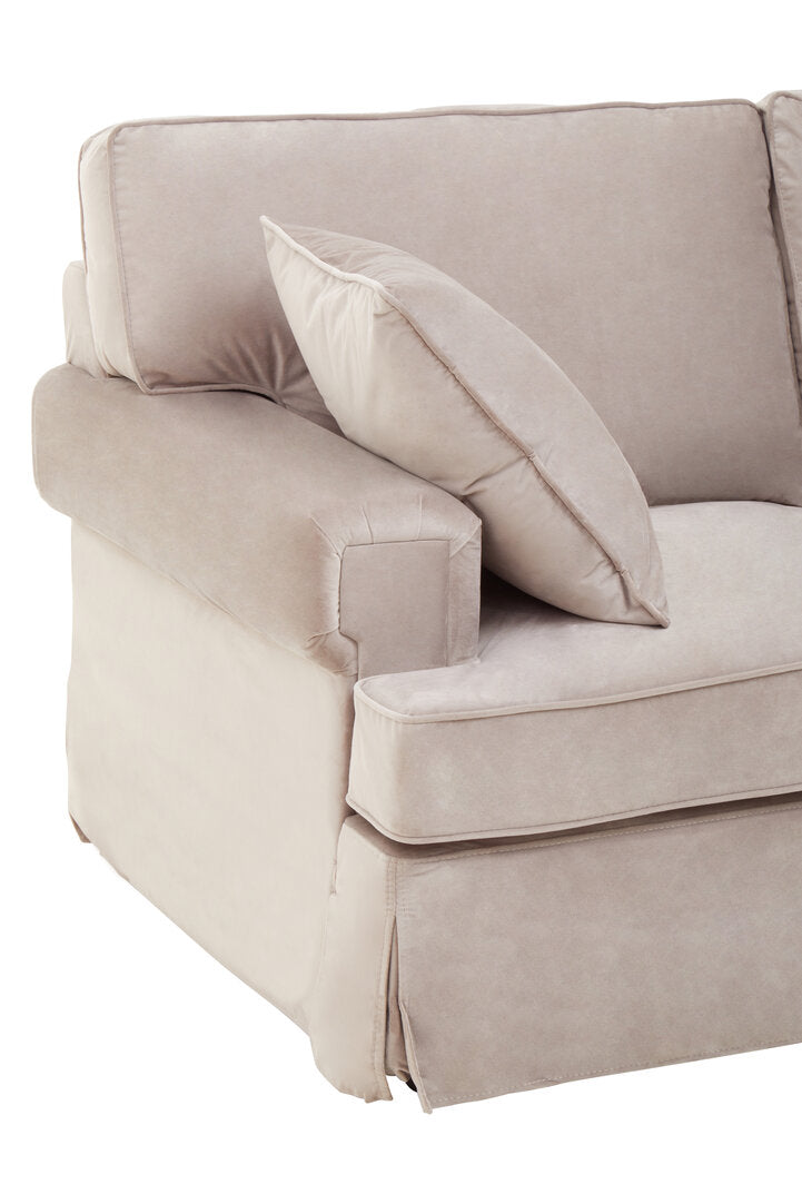 Whitby Two Seat Mink Velvet Sofa