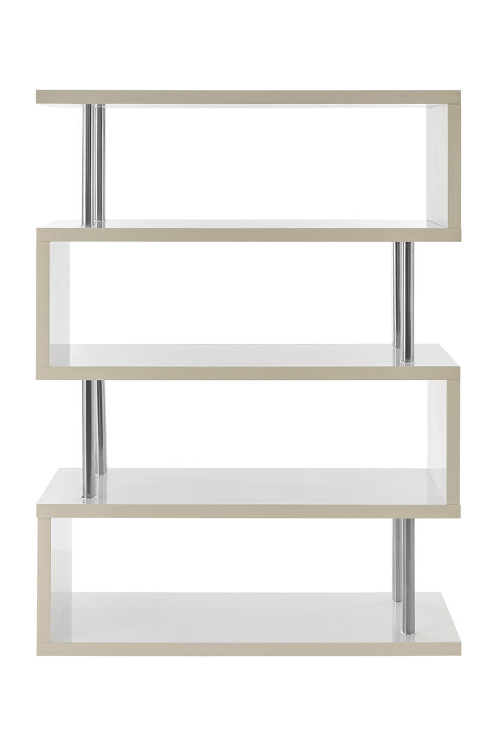 Amalfi 4 Tier White Gloss Wide Shelf Unit