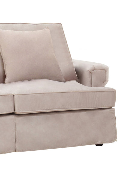 Whitby Two Seat Mink Velvet Sofa