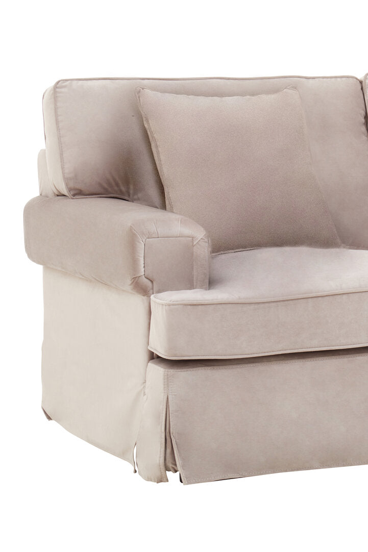 Whitby Two Seat Mink Velvet Sofa