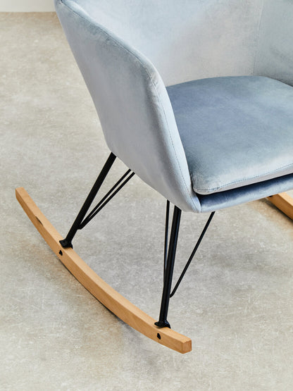 Richmond Blue Velvet Rocking Chair
