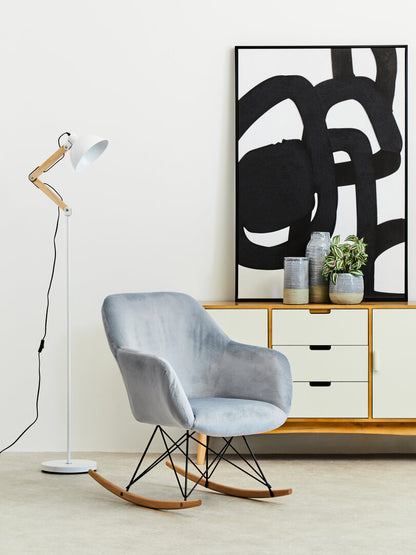 Richmond Small Blue Velvet Rocking Chair