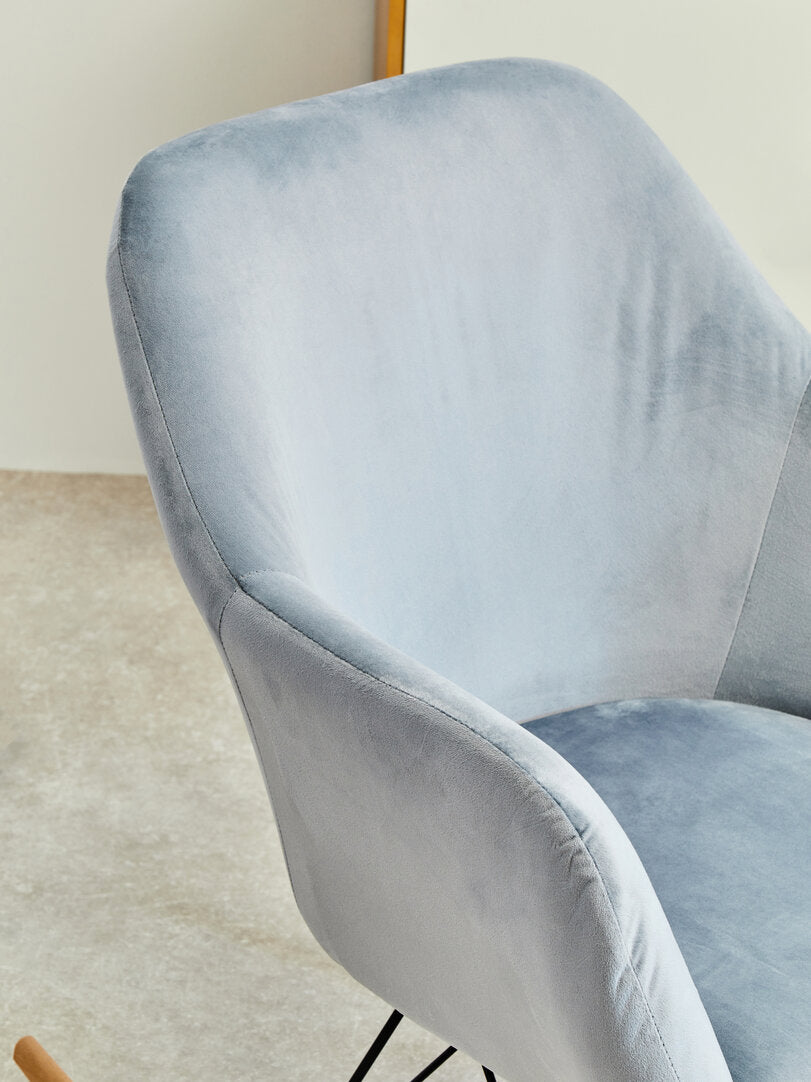 Richmond Small Blue Velvet Rocking Chair