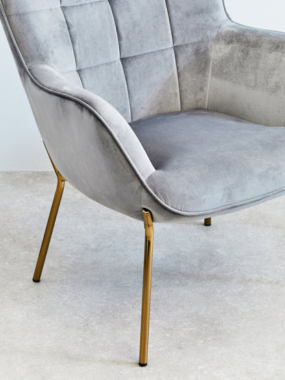 Richmond Grey Velvet Chair