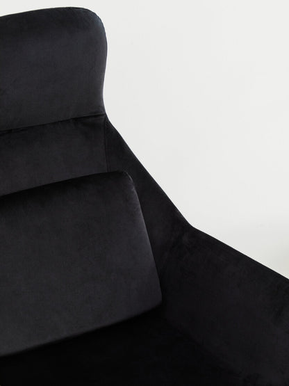 Richmond Black Velvet Armchair