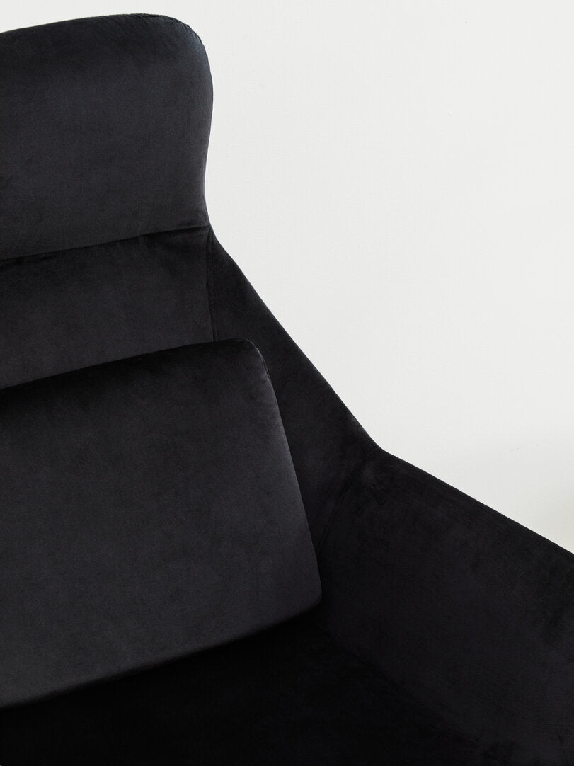 Richmond Black Velvet Armchair