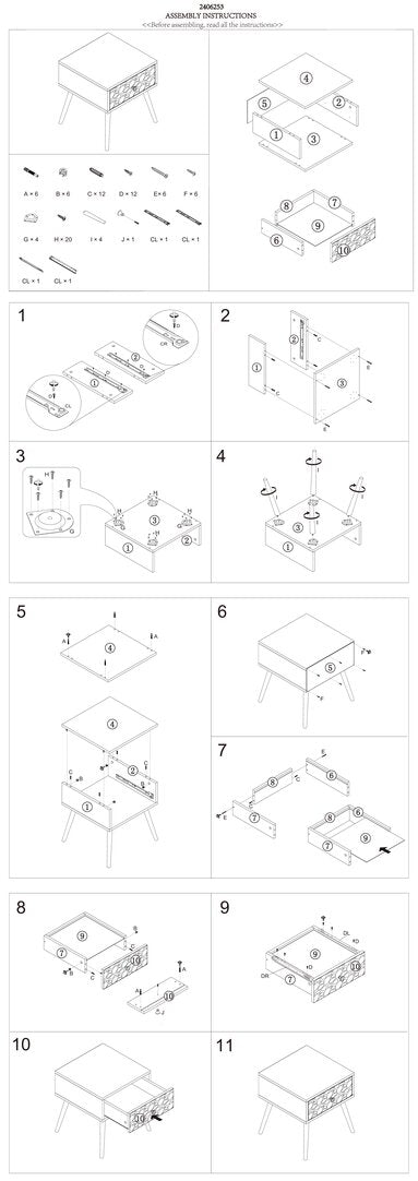 Mayfair One Drawer Side Table