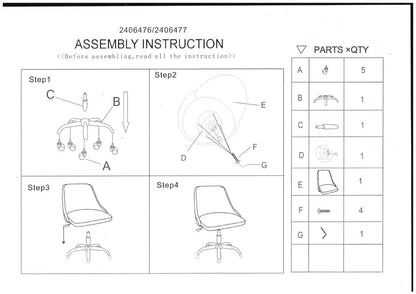 Florence Off White Leather Effect Home Office Chair