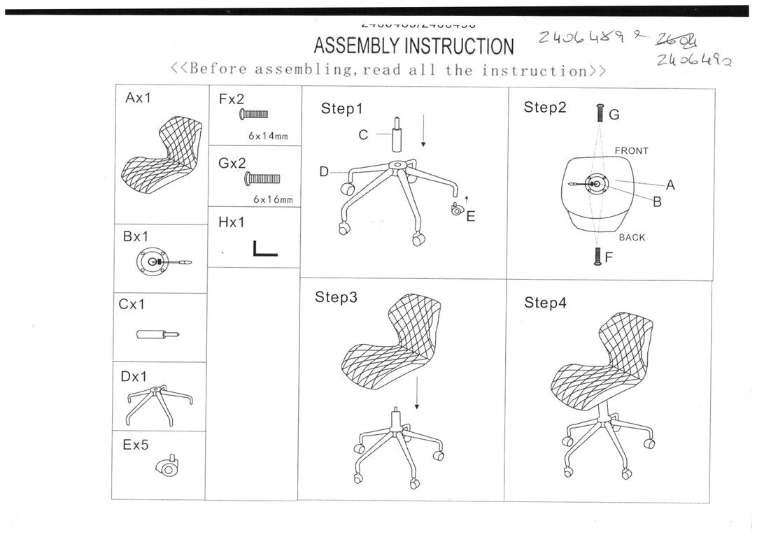 Florence Black And White Home Office Chair