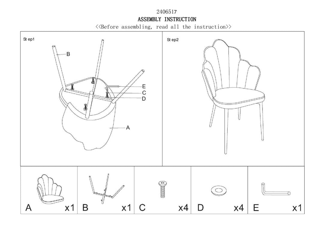 Monaco Mink Velvet Dining Chair