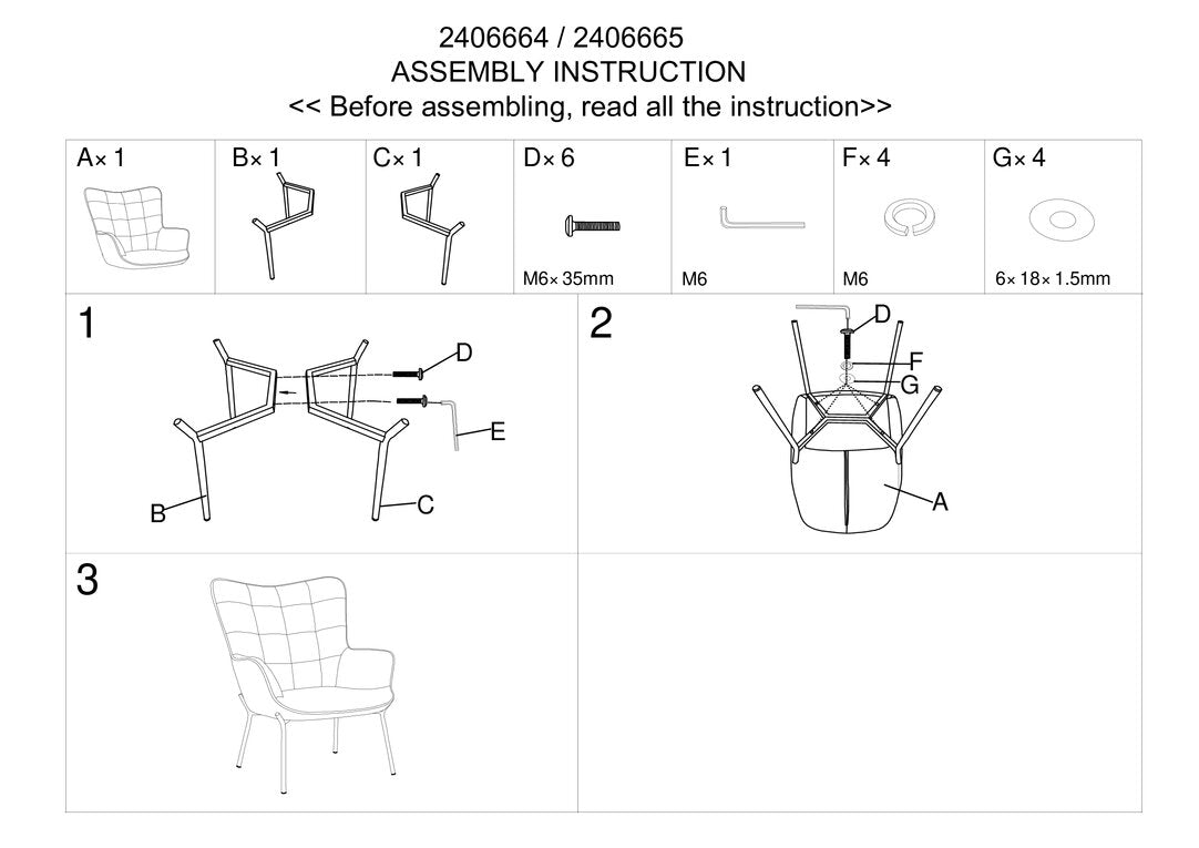 Richmond Blue Velvet Chair
