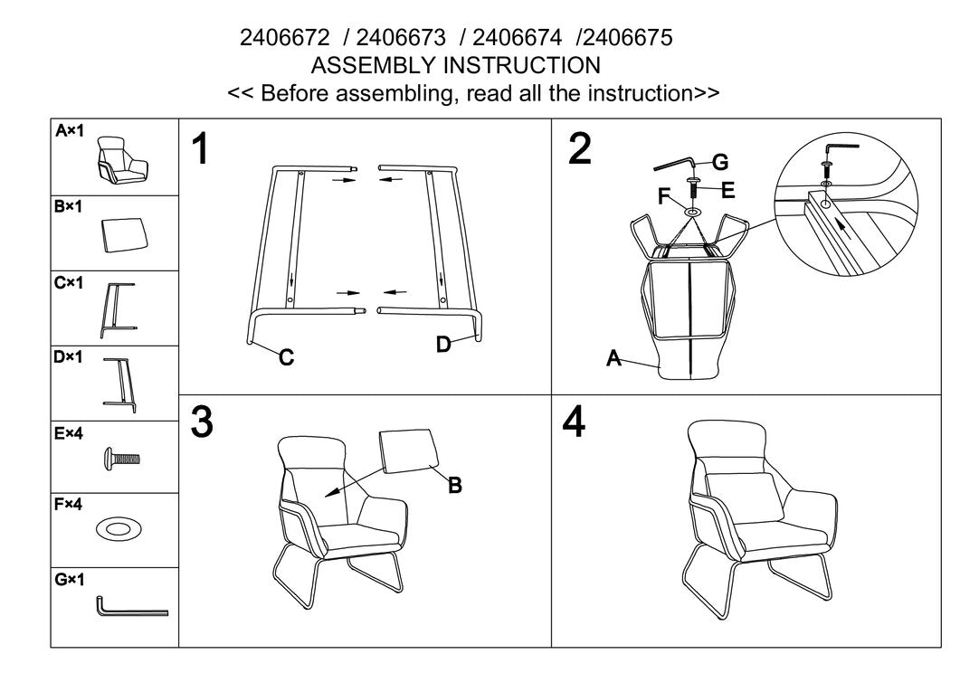 Richmond Natural Chair With Black Metal Frame