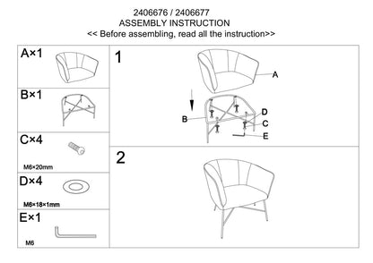 Richmond Grey Chair With Metal Frame