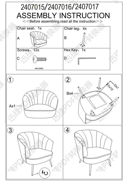 Durham Grey Velvet Chair