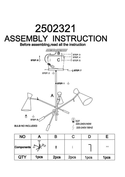 Bath 3 Shade Black And Gold Pendant