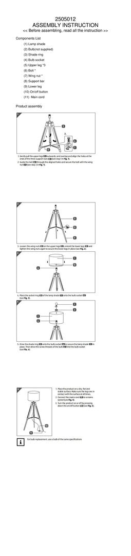 Seville Tripod Floor Lamp With Brown Base