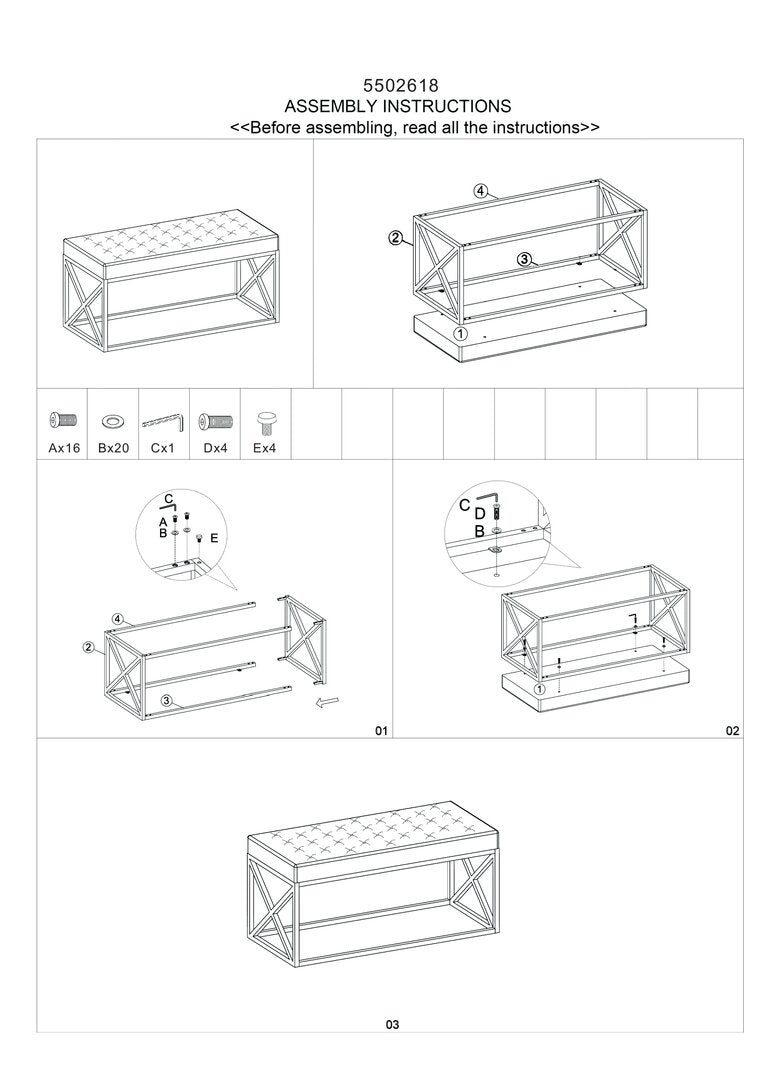 Aurora Mink Tufted Bench