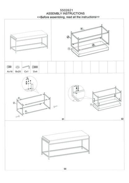 Aurora Gold And Powder Blue Bench