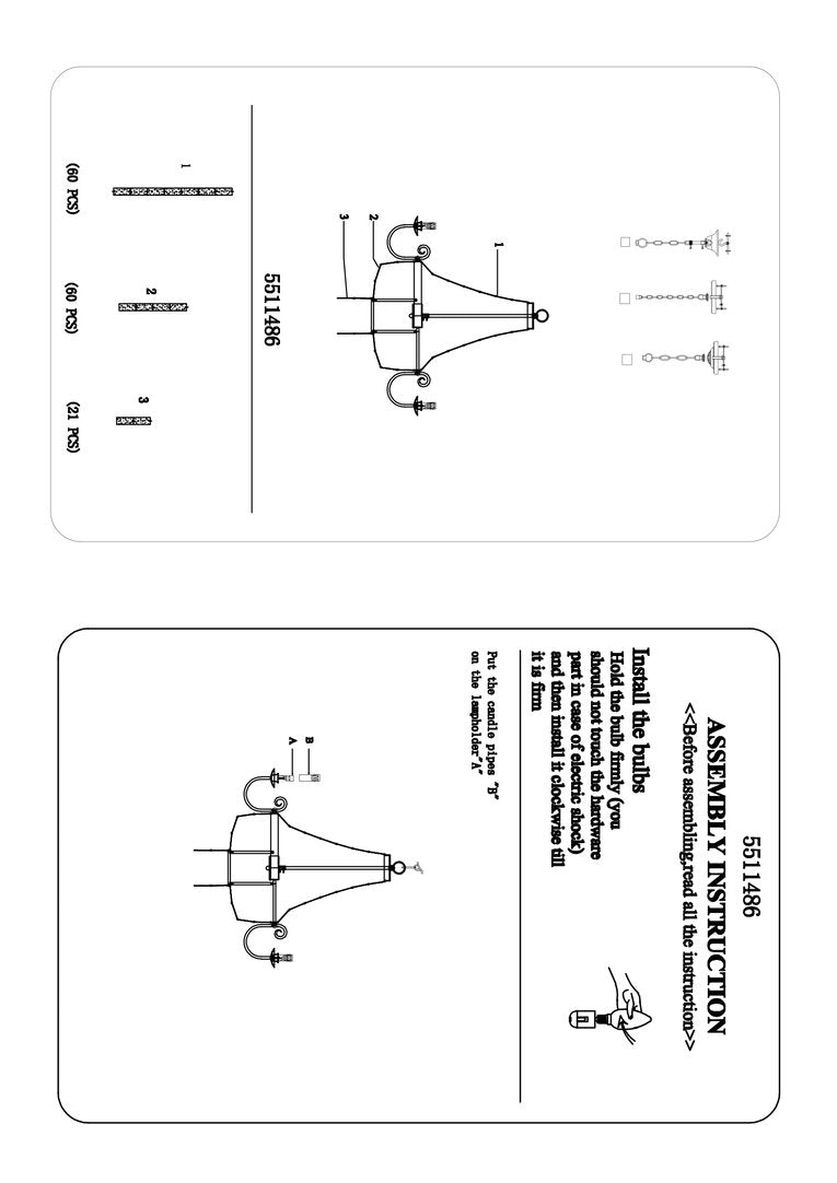 Monaco 8 Bulb Seashell Chandelier
