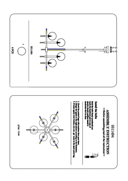 Vienna Six Bulb Pendant Light