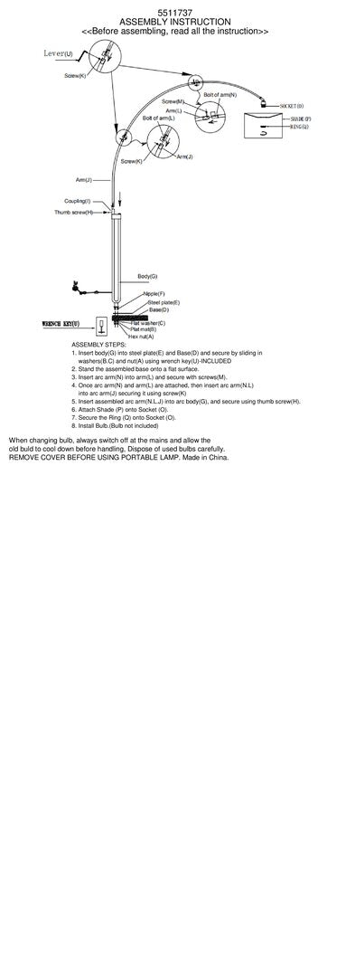 Madison Antique Brass Floor Lamp with Black Marble Base