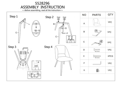 Florence Black Velvet Dining Chair