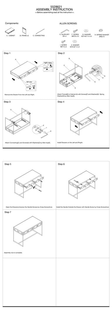 Durham Oak Veneer 2 Drawer Desk