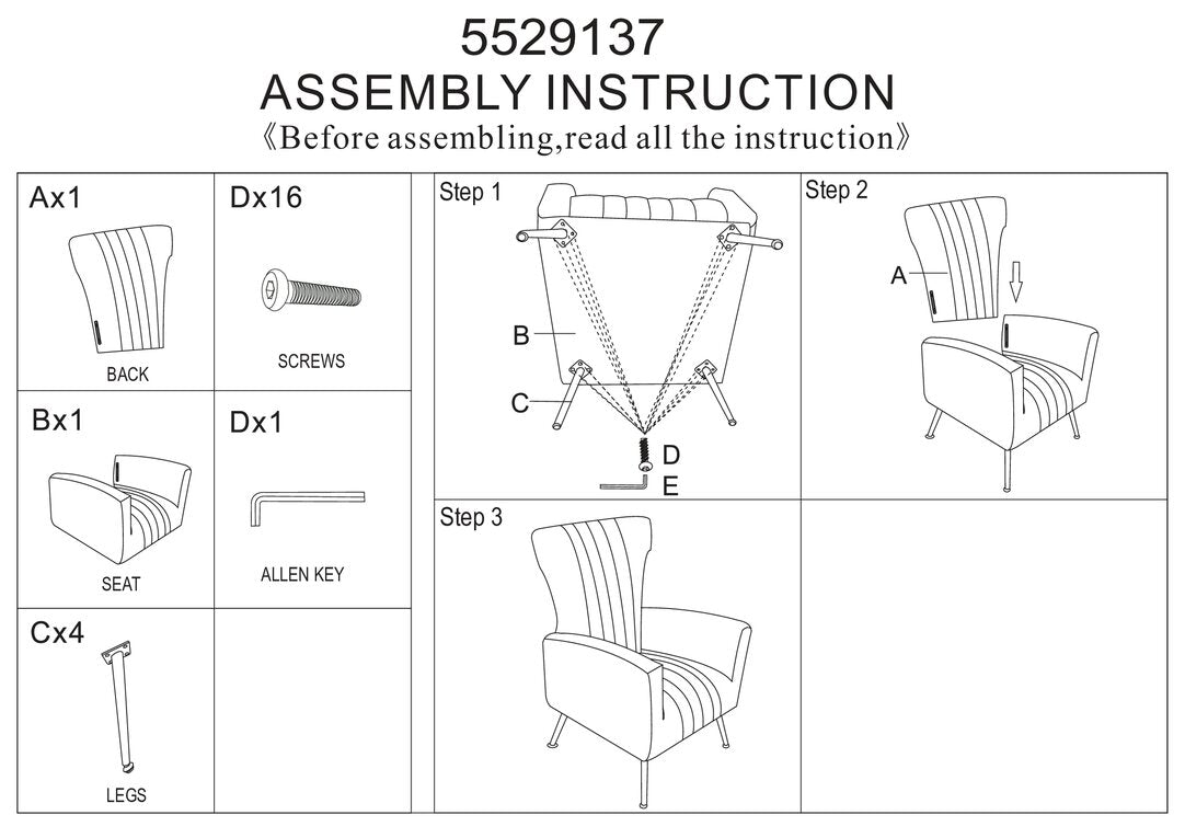 Windsor Mink Velvet Accent Chair With Gold Finish Legs