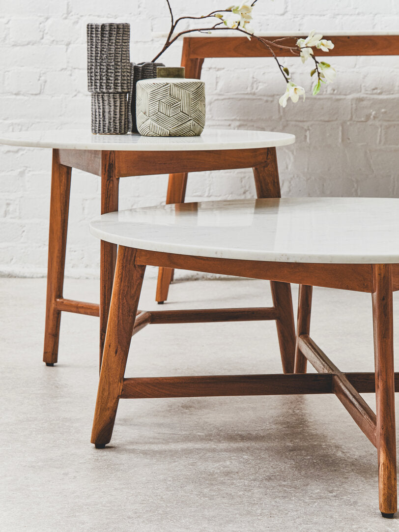 Richmond White Marble Coffee Table