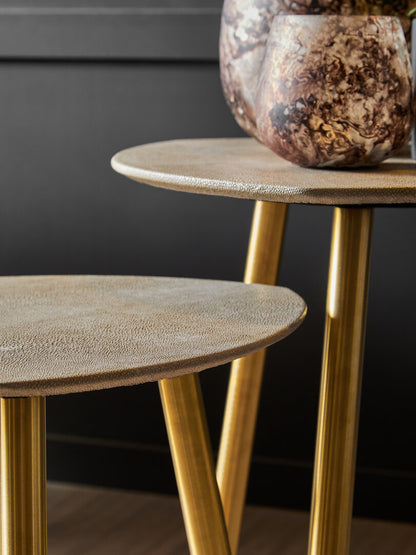 Portofino Set Of Two Shagreen Tables