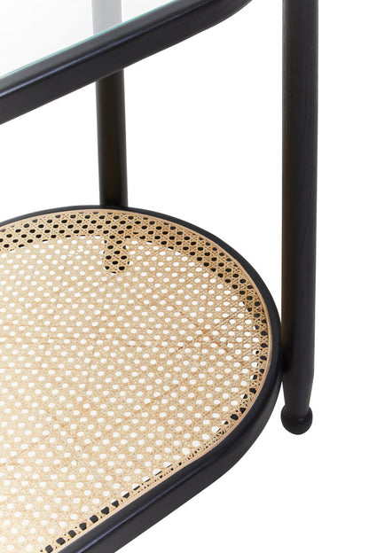 Stirling Rattan and Glass 2 Tier Console Table