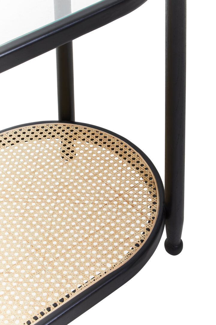 Stirling Rattan and Glass 2 Tier Console Table