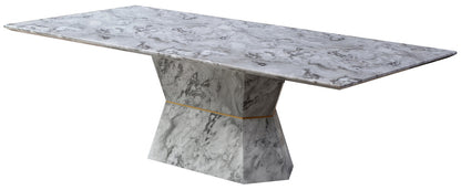 Kensington Grey Marble Dining Table